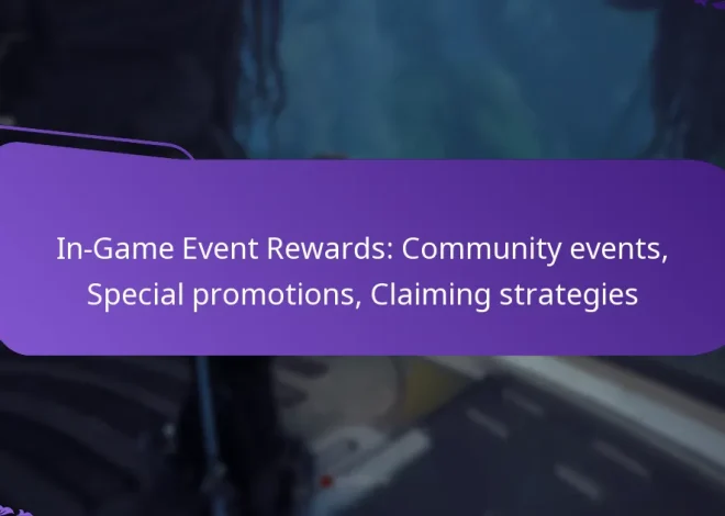 In-Game Event Rewards: Community events, Special promotions, Claiming strategies