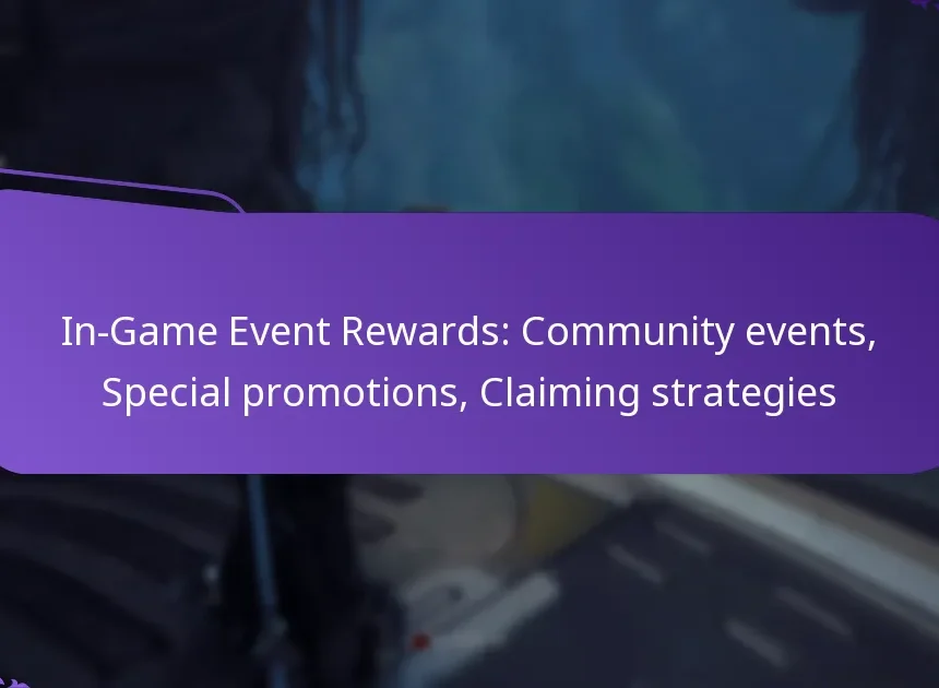In-Game Event Rewards: Community events, Special promotions, Claiming strategies