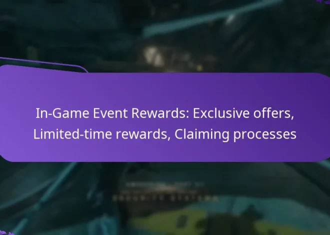In-Game Event Rewards: Exclusive offers, Limited-time rewards, Claiming processes