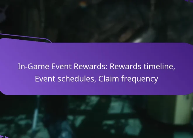 In-Game Event Rewards: Rewards timeline, Event schedules, Claim frequency
