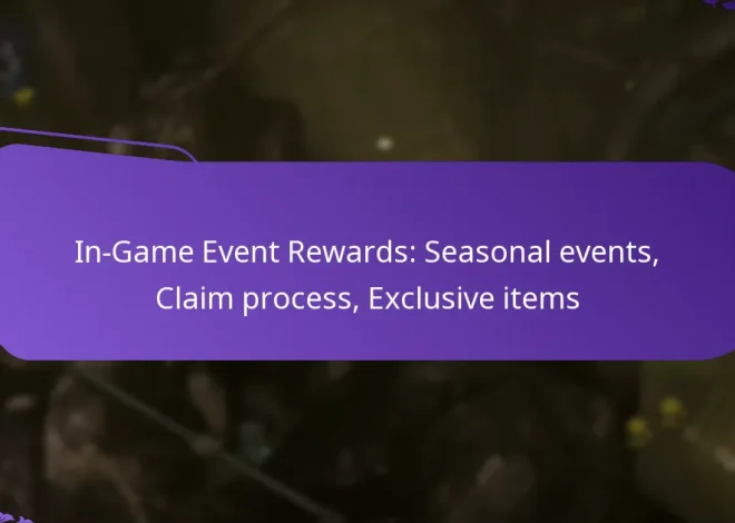 In-Game Event Rewards: Seasonal events, Claim process, Exclusive items