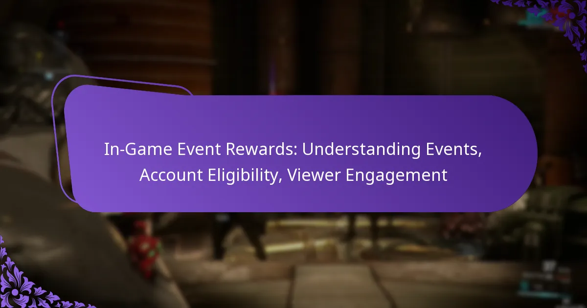 In-Game Event Rewards: Understanding Events, Account Eligibility, Viewer Engagement