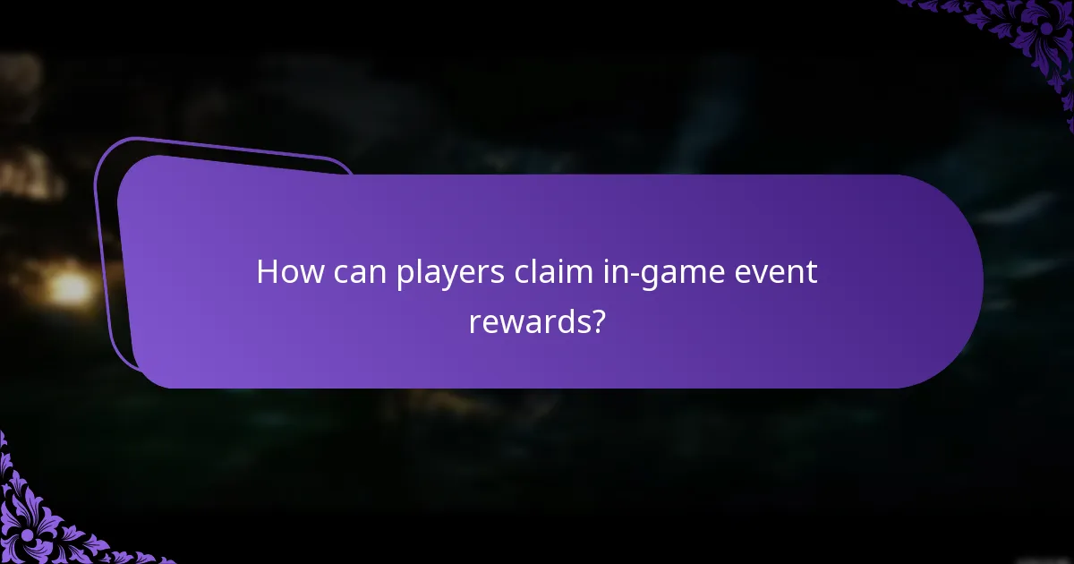 How can players claim in-game event rewards?