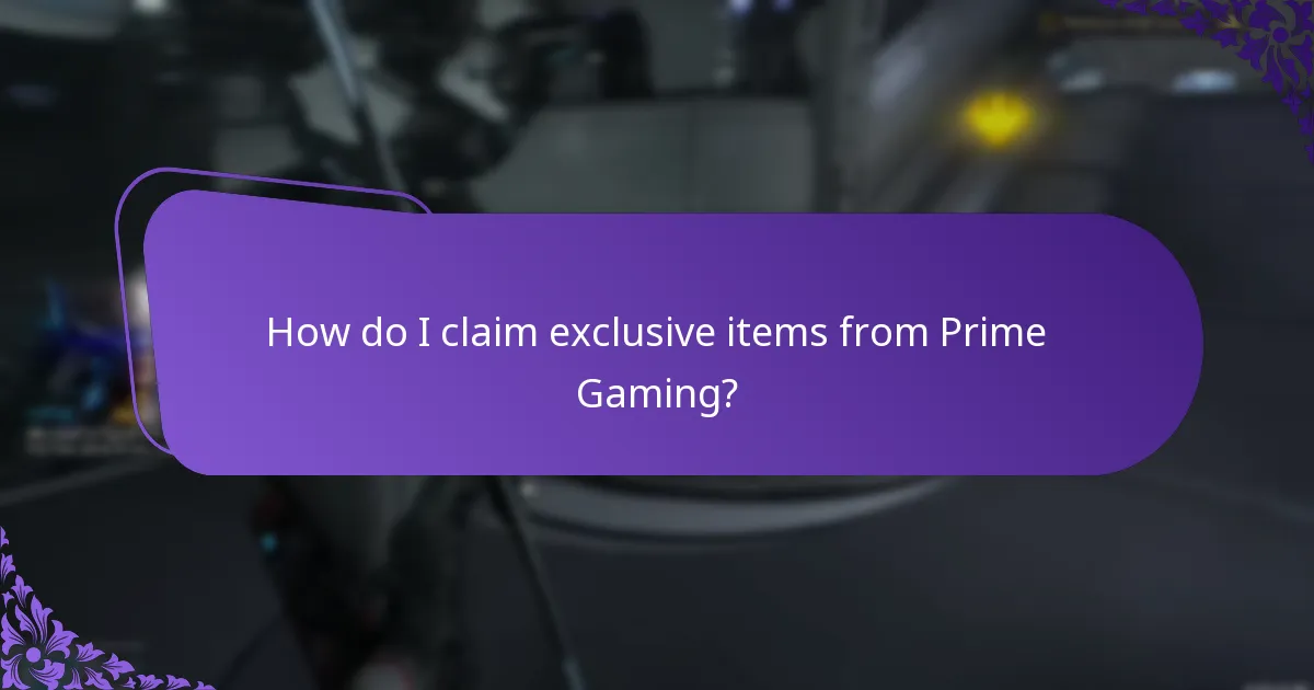 What exclusive items are available through Prime Gaming?